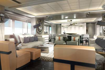 Luxurious modern living spaces feature plush seating, contemporary lighting, and elegant decor, creating an inviting atmosphere.