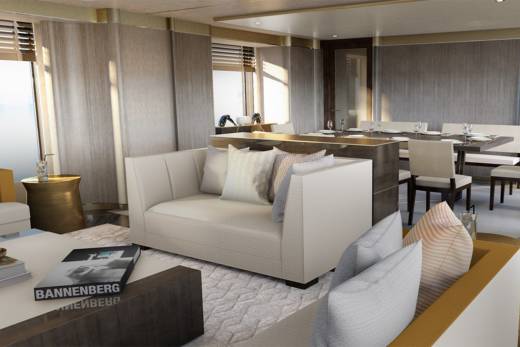 Luxurious yacht interiors blend modern comfort with elegant dining spaces for an unforgettable journey.