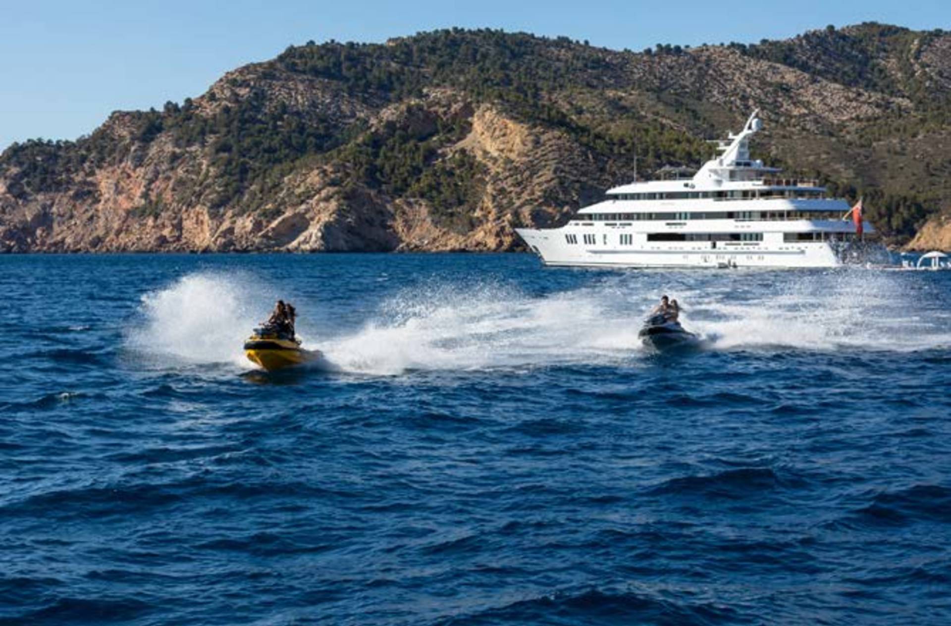 A floating beach club